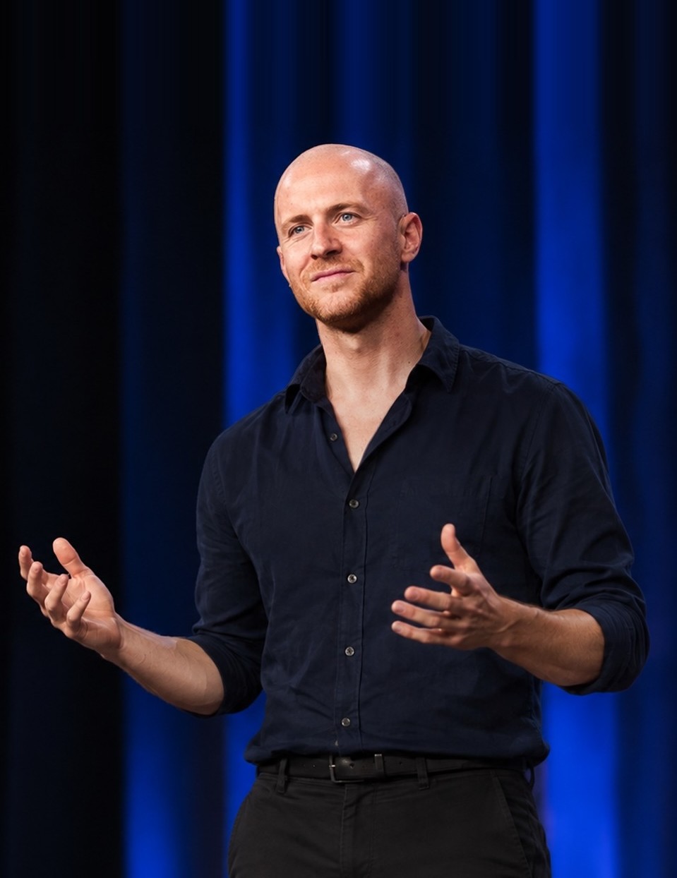 Philipp Humm speaking on stage