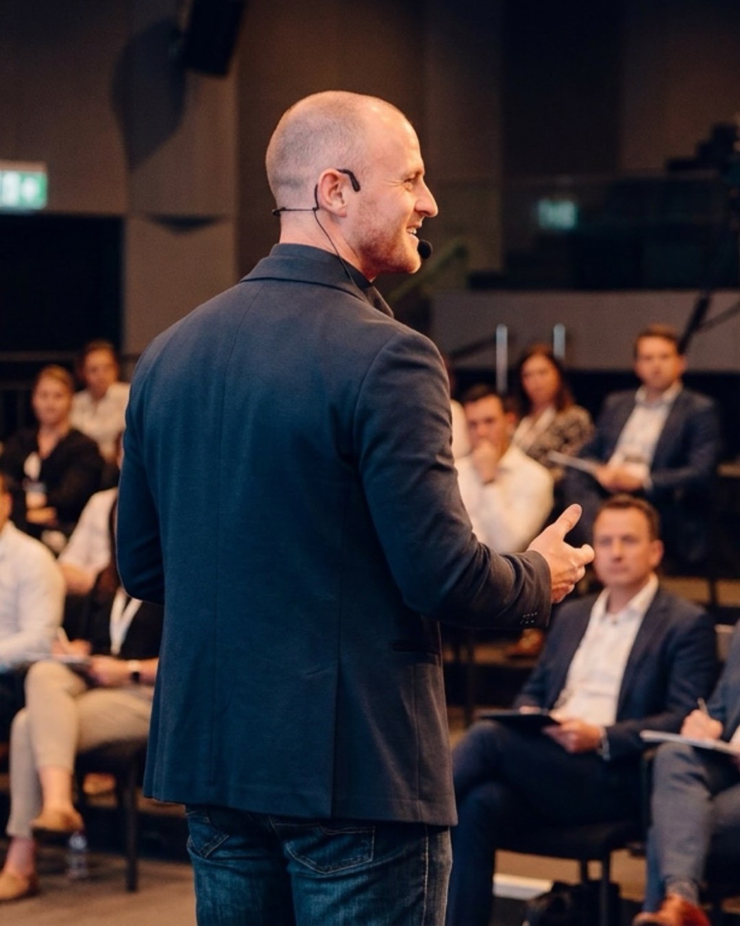 Philipp on stage delivering a keynote